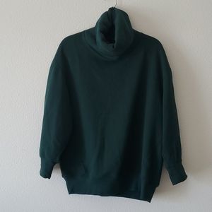 Zara oversized green turtleneck sweater